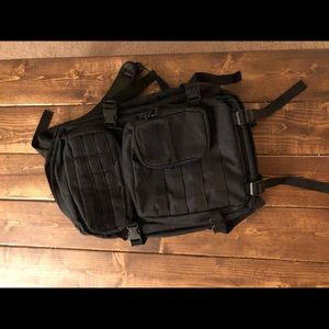 Black military grade back pack